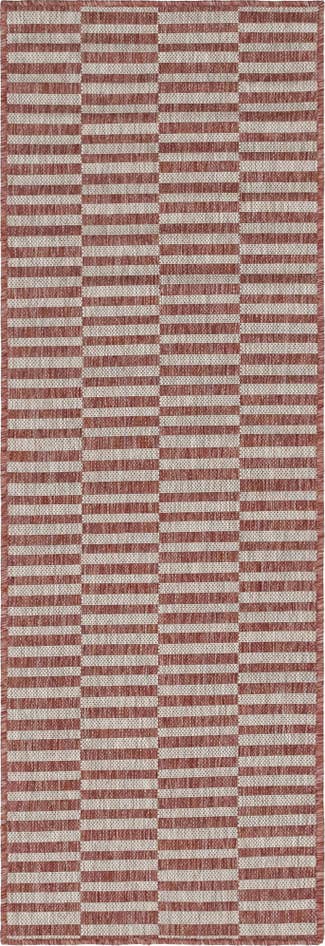 Detail image of 2' x 6' Easy-Clean Ribbon Indoor / Outdoor Runner Rug