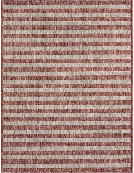 2' 7 x 10' Easy-Clean Ribbon Indoor / Outdoor Runner Rug