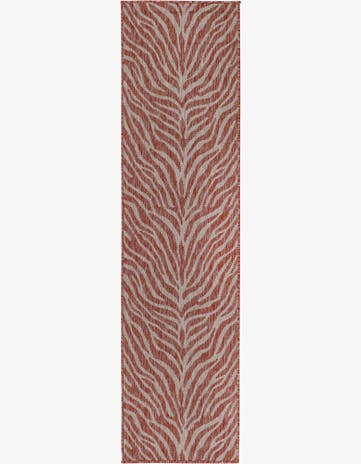Rust Red Easy-Clean Safari Indoor / Outdoor Runner Rug