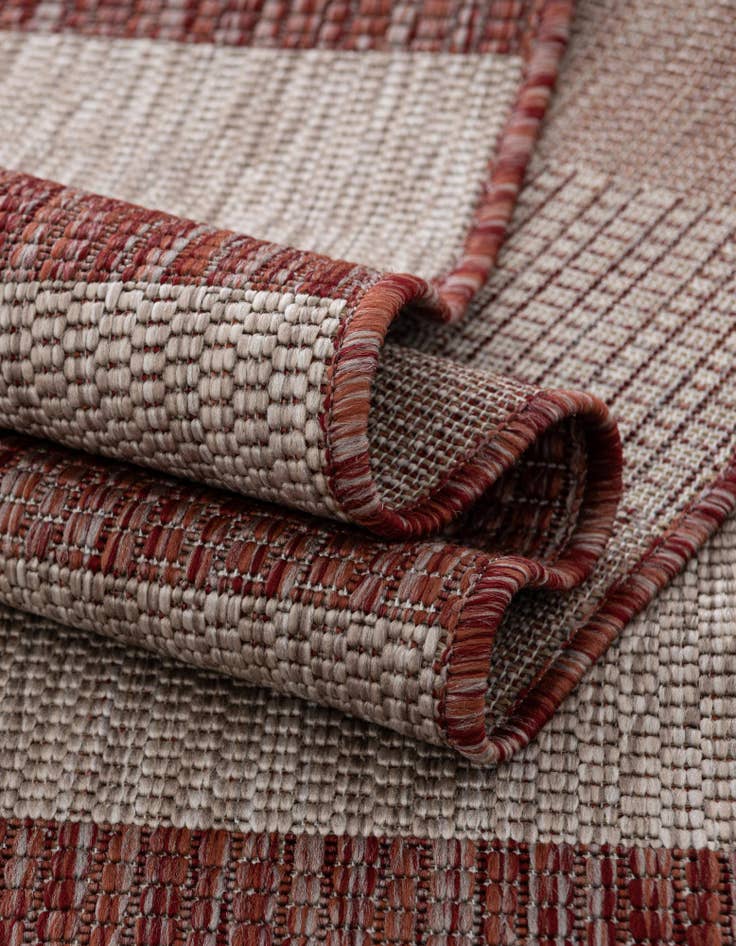 Detail image of 2' 7 x 10' Easy-Clean Striped Indoor / Outdoor Runner Rug