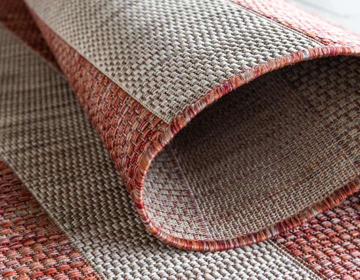 2' x 6' Easy-Clean Striped Indoor / Outdoor Runner Rug