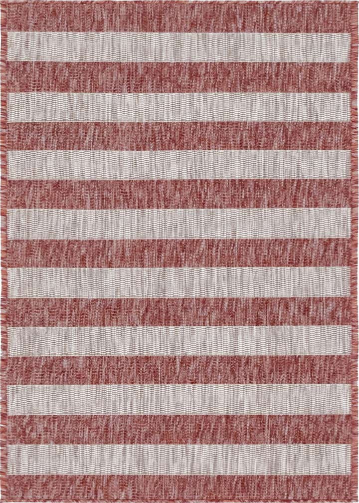 2' x 6' Easy-Clean Striped Indoor / Outdoor Runner Rug