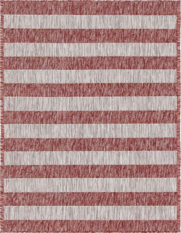 2' x 6' Easy-Clean Striped Indoor / Outdoor Runner Rug
