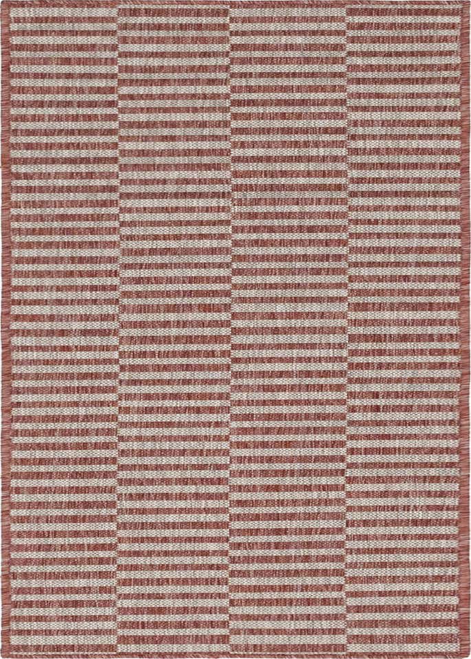 2' x 6' Easy-Clean Striped Indoor / Outdoor Runner Rug