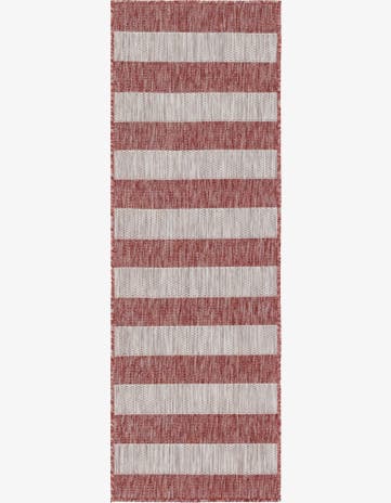 2' x 6' Easy-Clean Striped Indoor / Outdoor Runner Rug
