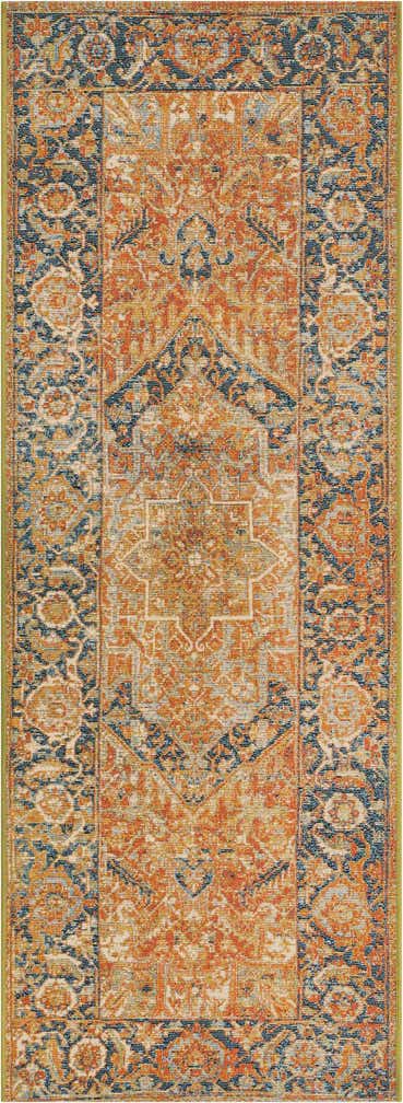 2' x 6' Easy-Clean Traditional Indoor / Outdoor Runner Rug