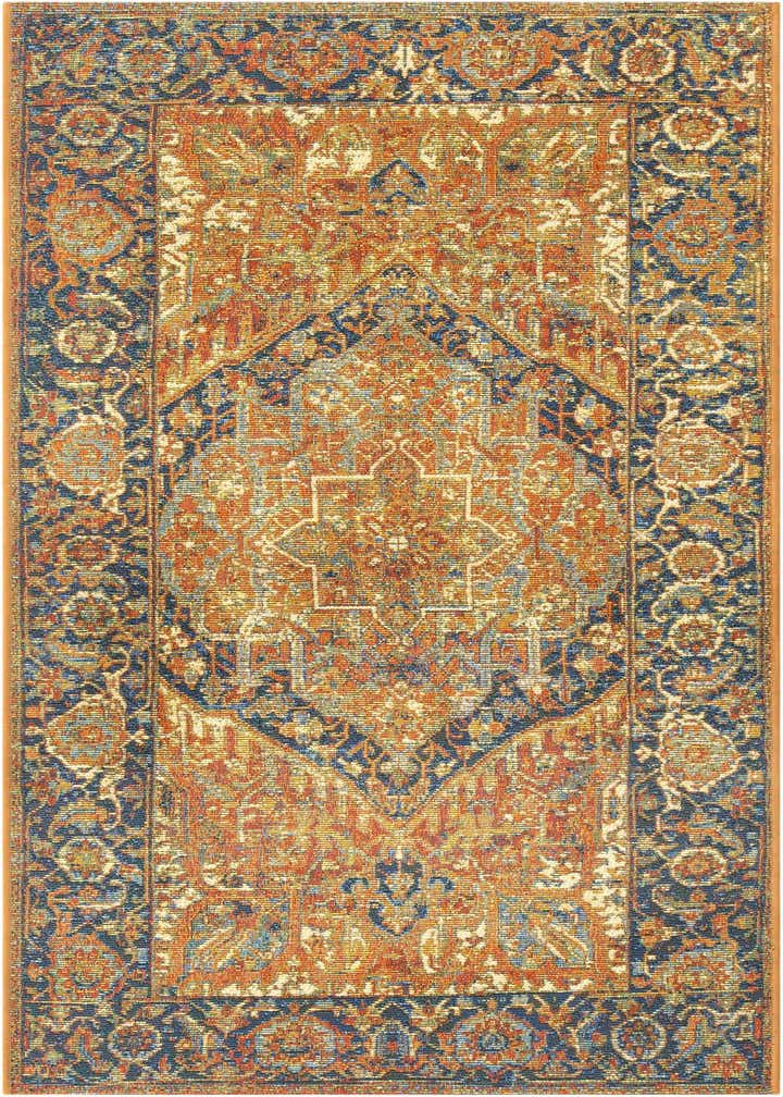 2' 7 x 5' 3 Easy-Clean Traditional Indoor / Outdoor Runner Rug