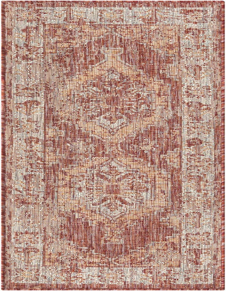 Detail image of 2' x 5' 3 Easy-Clean Traditional Indoor / Outdoor Runner Rug