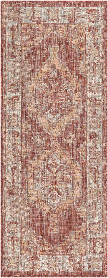 Detail image of 2' x 5' 3 Easy-Clean Traditional Indoor / Outdoor Runner Rug