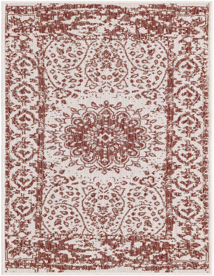 Detail image of 2' x 4' Easy-Clean Traditional Indoor / Outdoor Runner Rug