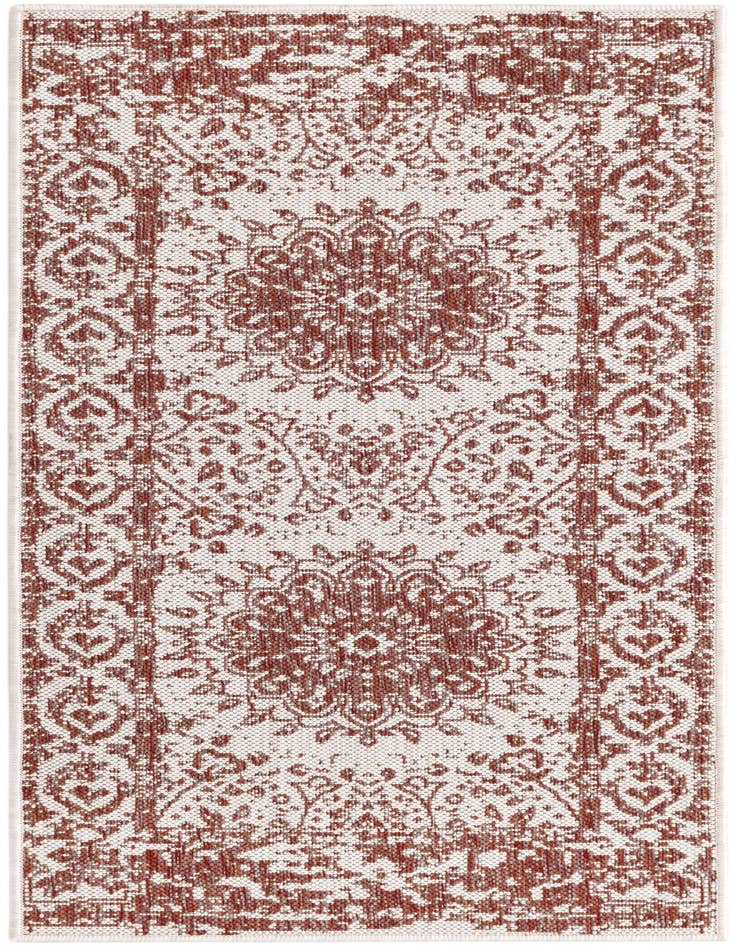 Detail image of 2' x 5' 3 Easy-Clean Traditional Indoor / Outdoor Runner Rug