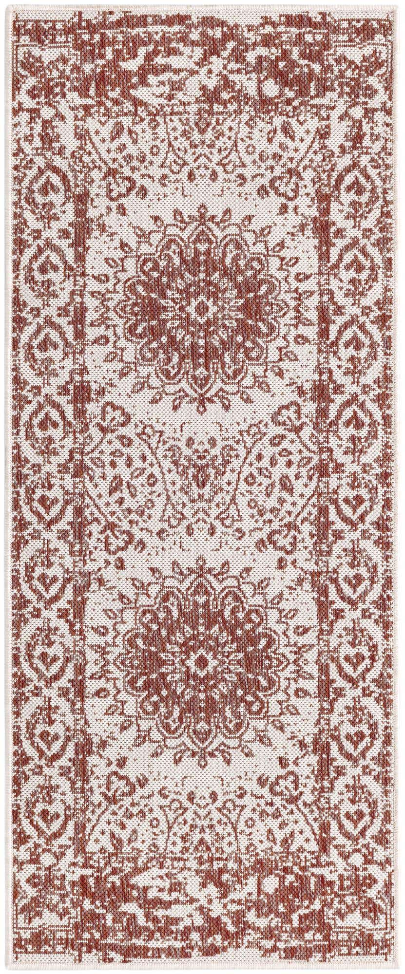 2' x 5' 3 Easy-Clean Traditional Indoor / Outdoor Runner Rug