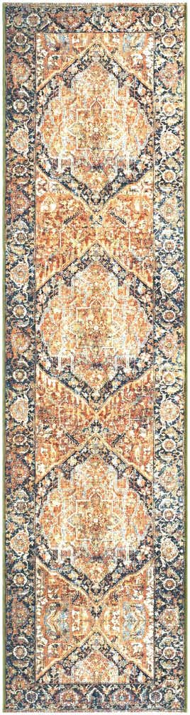 2' 7 x 10' Easy-Clean Traditional Indoor / Outdoor Runner Rug