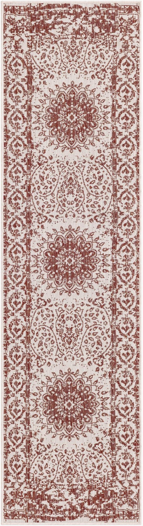 2' x 8'  Washable Traditional Indoor / Outdoor Runner Rug