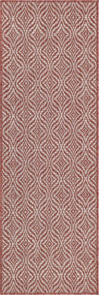 Detail image of 2' x 6' Easy-Clean Trellis Indoor / Outdoor Runner Rug