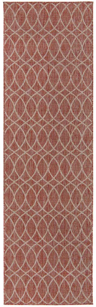 2' 7 x 10' Easy-Clean Trellis Indoor / Outdoor Runner Rug