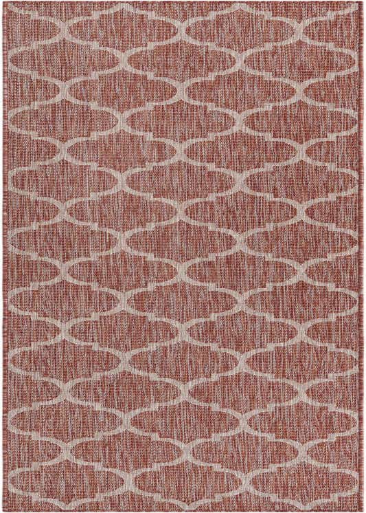 2' 7 x 10' Easy-Clean Trellis Indoor / Outdoor Runner Rug