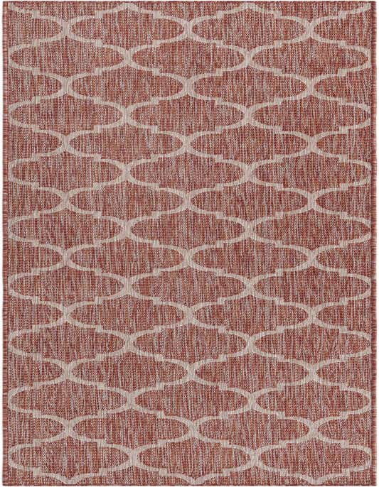 2' 7 x 10' Easy-Clean Trellis Indoor / Outdoor Runner Rug
