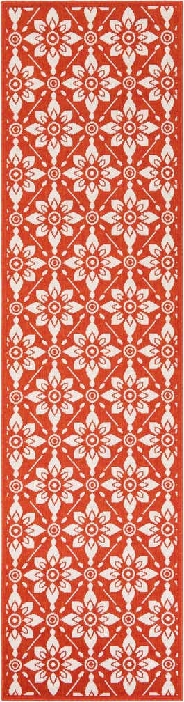 2' 7 x 10' Easy-Clean Trellis Indoor / Outdoor Runner Rug