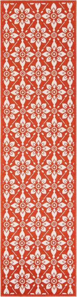 Detail image of 2' 7 x 10' Easy-Clean Trellis Indoor / Outdoor Runner Rug