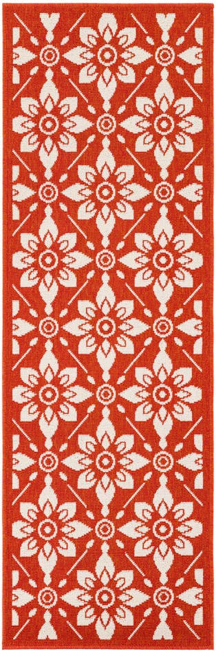 Detail image of 2' x 6' Easy-Clean Trellis Indoor / Outdoor Runner Rug