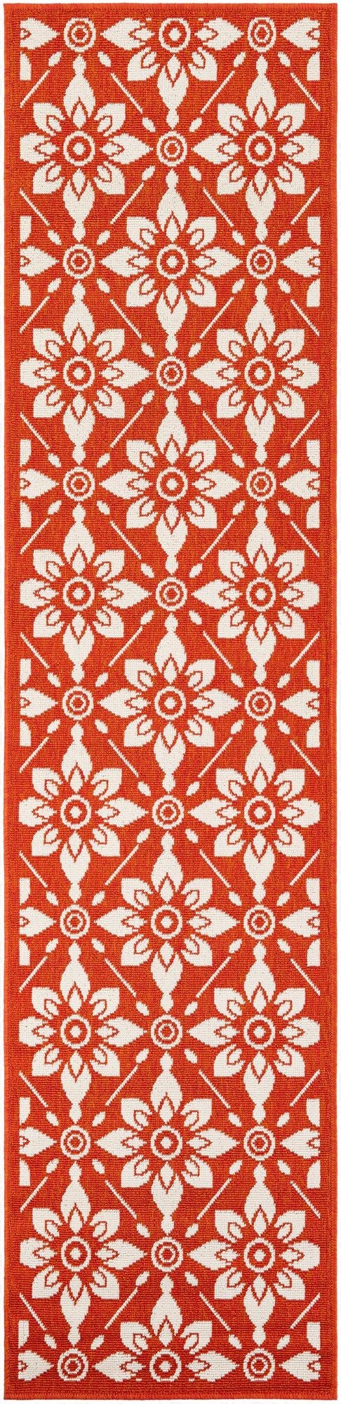 2' x 8'  Washable Trellis Indoor / Outdoor Runner Rug