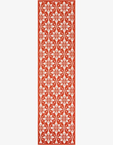 2' 7 x 10' Easy-Clean Trellis Indoor / Outdoor Runner Rug