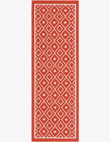 2' x 6' Easy-Clean Trellis Indoor / Outdoor Runner Rug