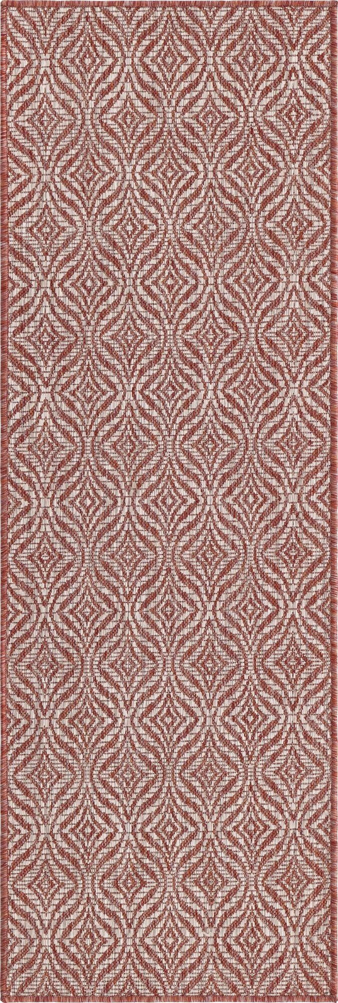 2' x 6'  Washable Trellis Indoor / Outdoor Runner Rug