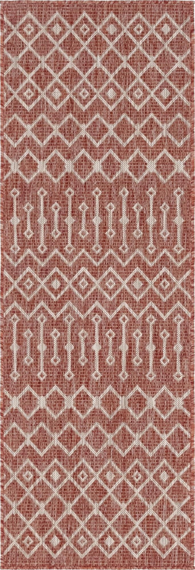 Primary image 2' x 6'  Washable Trellis Indoor / Outdoor Runner Rug