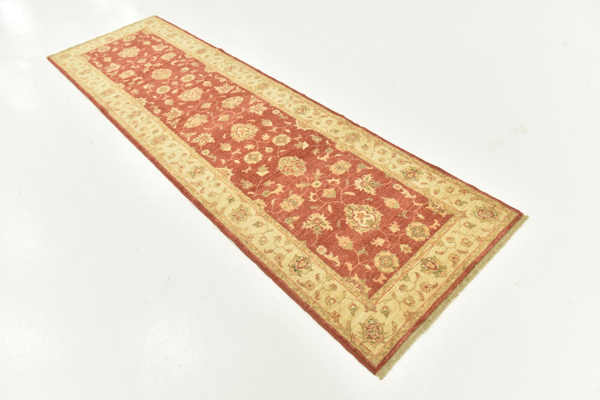 2' 10 x 9' 7 Hand Knotted Peshawar Ziegler Runner Rug