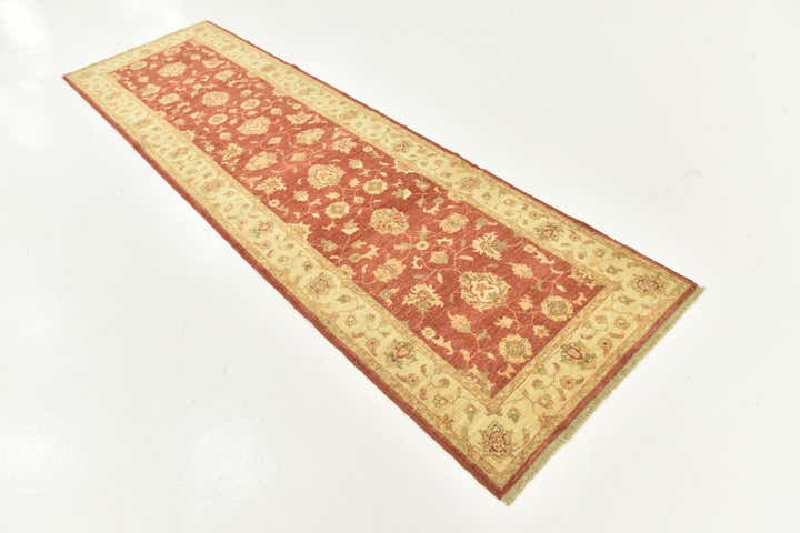 2' 10 x 9' 7 Hand Knotted Peshawar Ziegler Runner Rug