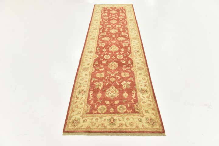 2' 10 x 9' 7 Hand Knotted Peshawar Ziegler Runner Rug