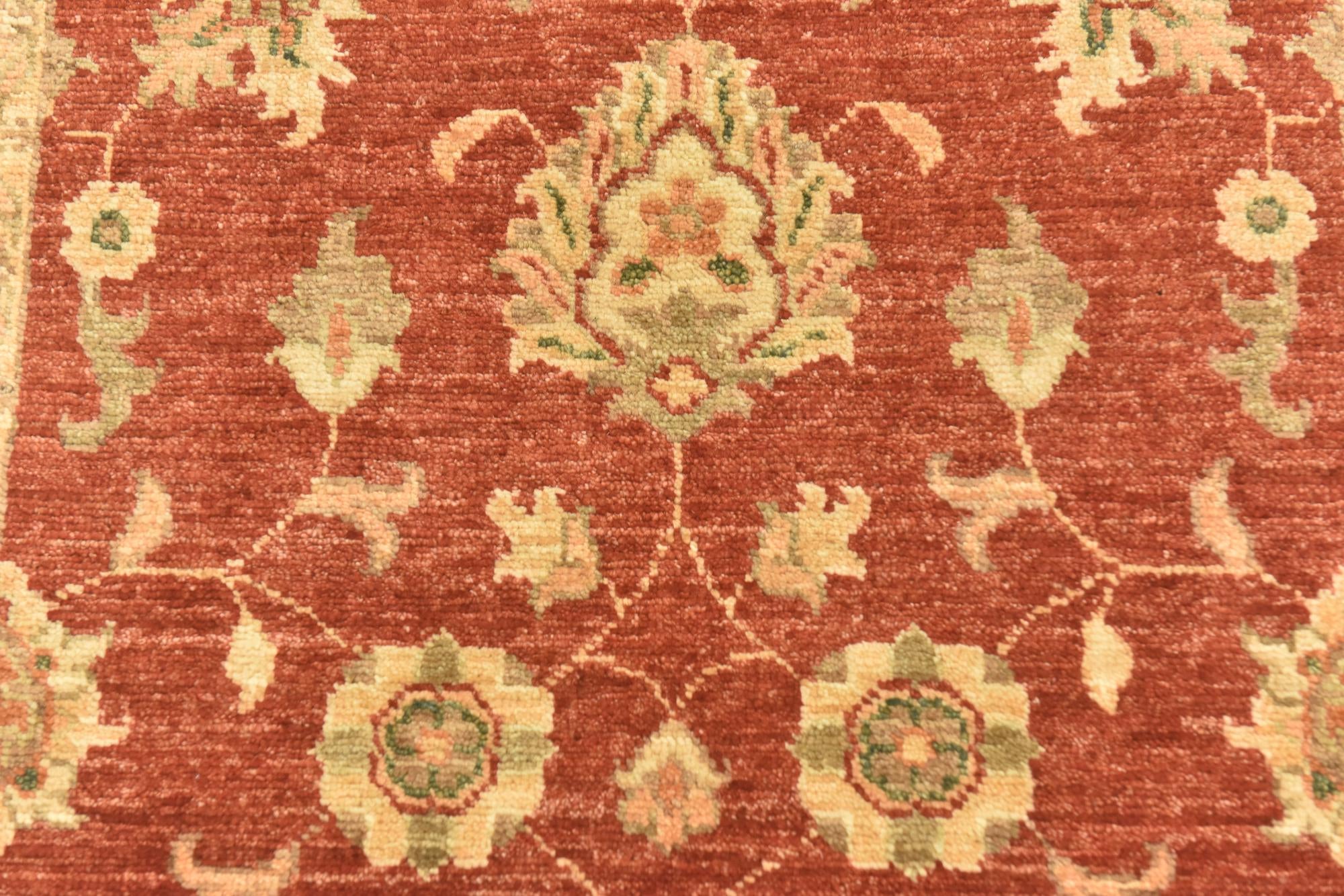 2' 10 x 9' 7 Hand Knotted Peshawar Ziegler Runner Rug