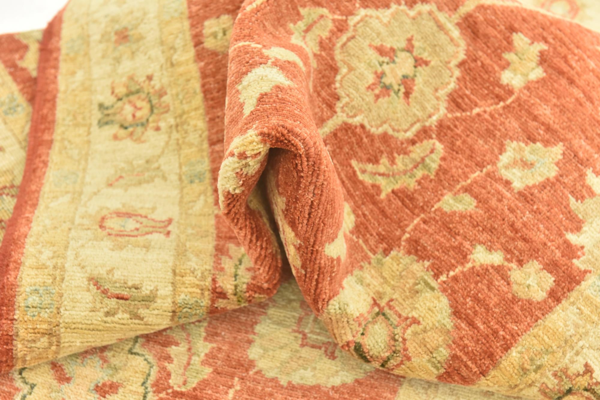 2' 9 x 8' Hand Knotted Peshawar Ziegler Runner Rug