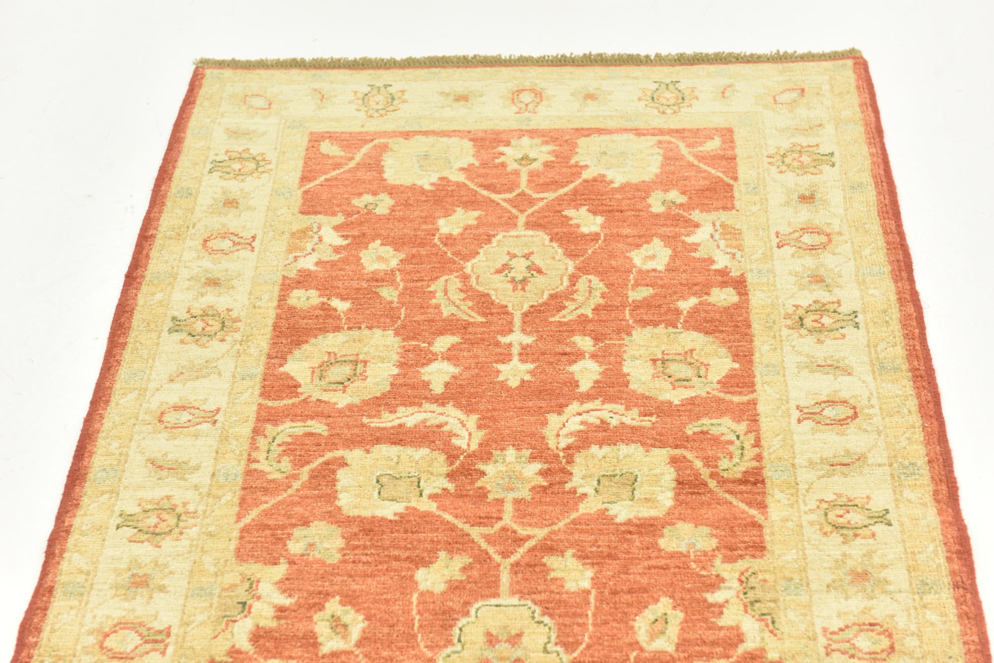 2' 9 x 8' Hand Knotted Peshawar Ziegler Runner Rug