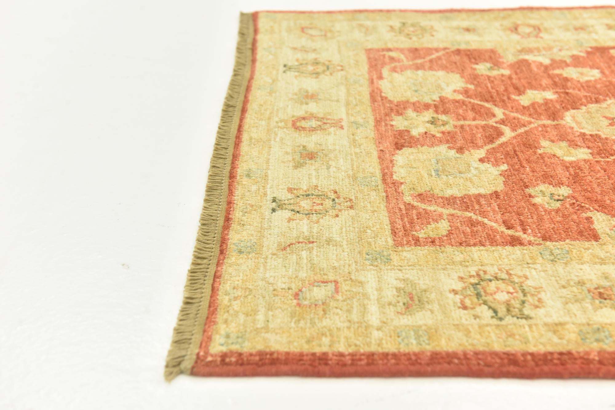2' 9 x 8' Hand Knotted Peshawar Ziegler Runner Rug