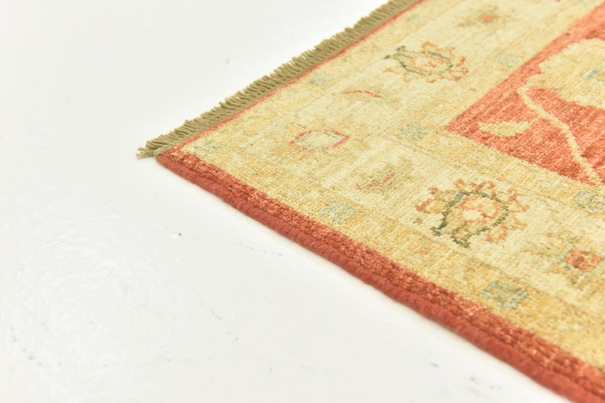 2' 9 x 8' Hand Knotted Peshawar Ziegler Runner Rug