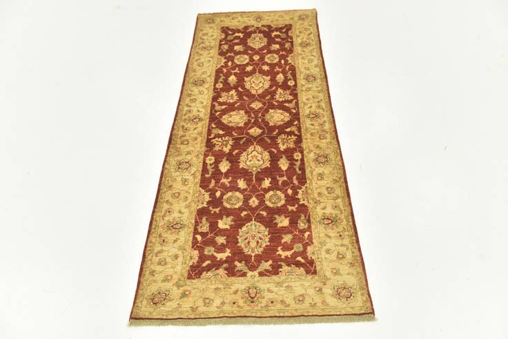 Detail image of 2' 6 x 6' 4 Hand Knotted Peshawar Ziegler Runner Rug