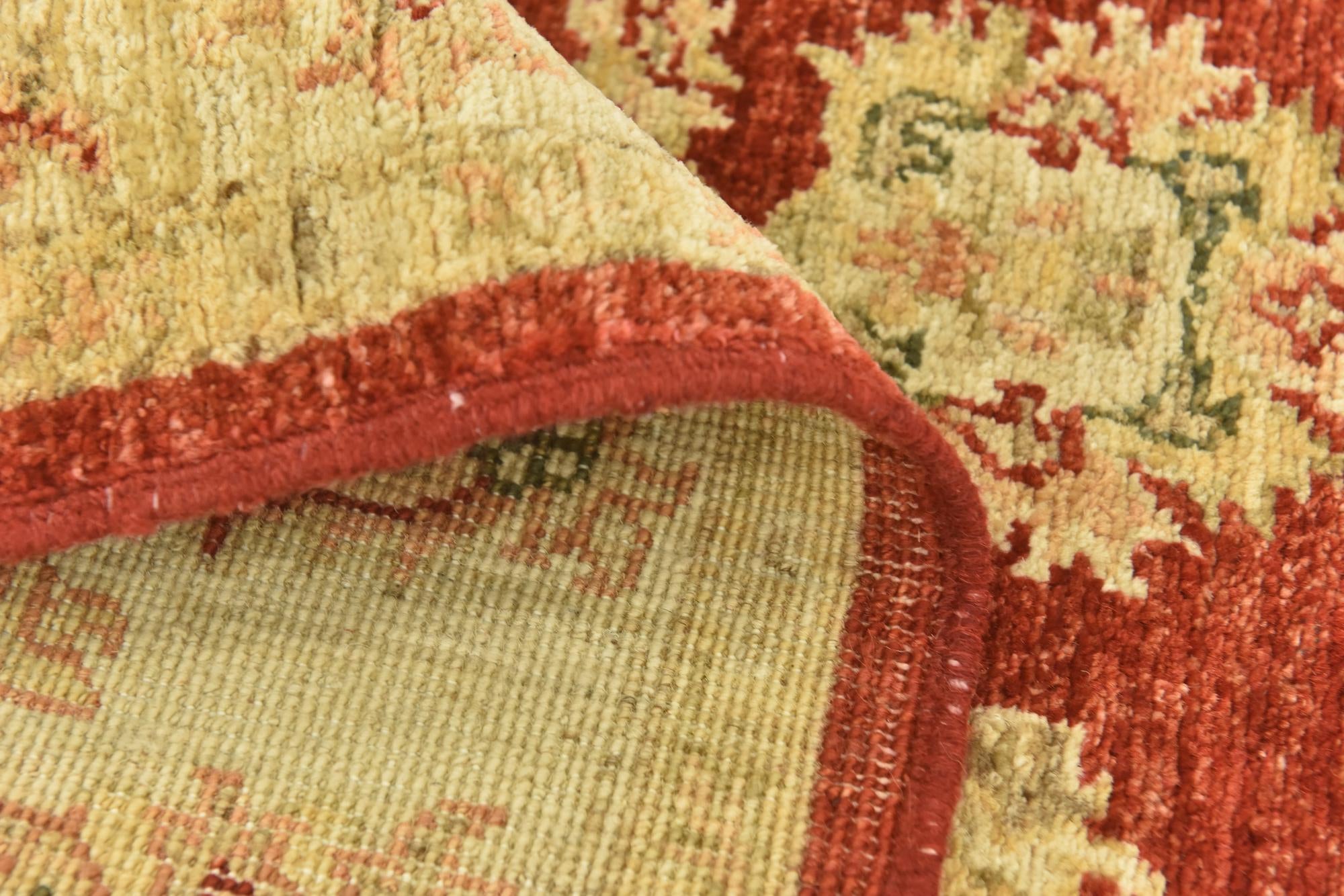4' x 15' 10 Hand Knotted Peshawar Ziegler Wool Runner Rug