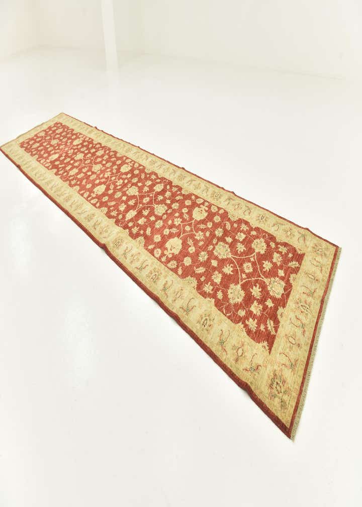 4' x 15' 10 Hand Knotted Peshawar Ziegler Wool Runner Rug