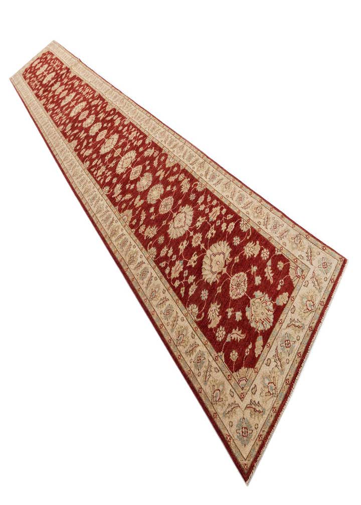 3' x 19' Hand Knotted Peshawar Ziegler Runner Rug