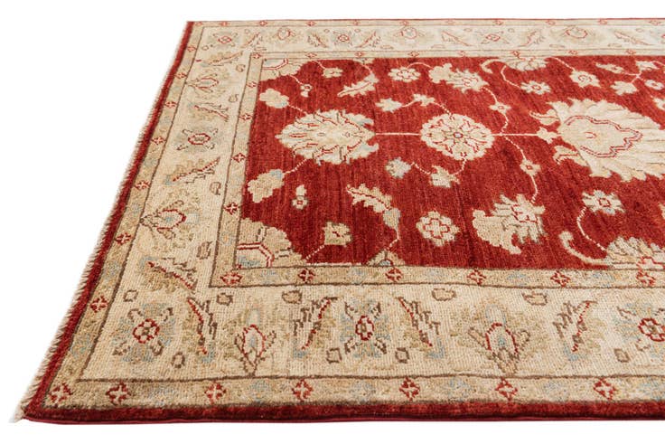 Detail image of 3' x 19' Hand Knotted Peshawar Ziegler Runner Rug