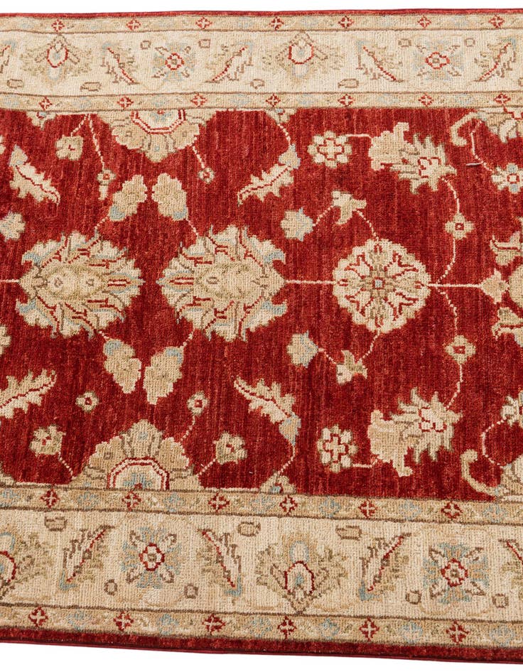 Detail image of 3' x 19' Hand Knotted Peshawar Ziegler Runner Rug