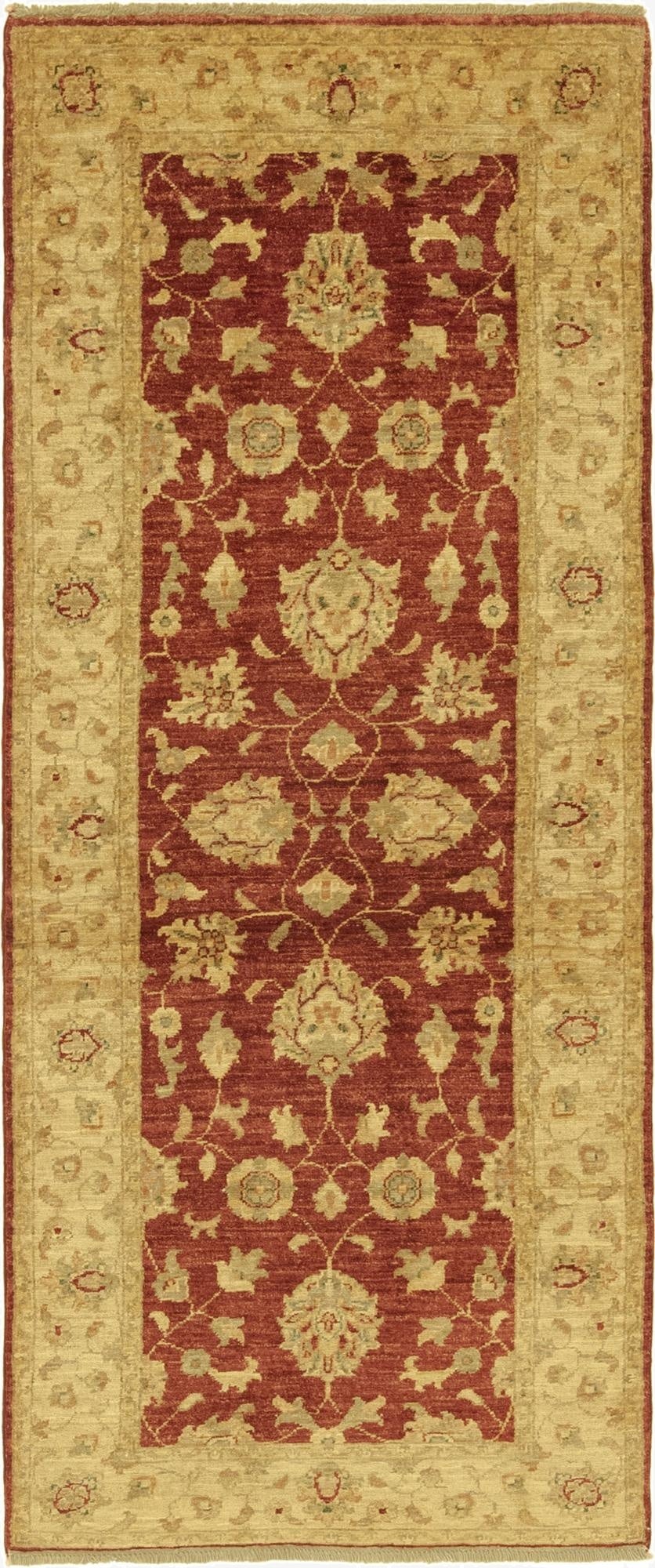 2' 6 x 6' 4  Hand Knotted Peshawar Ziegler Runner Rug