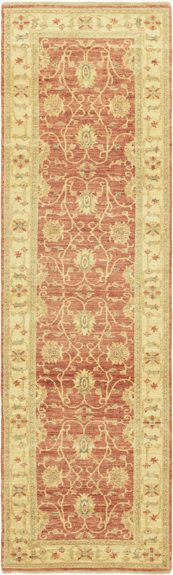 2' 9 x 9' 6  Hand Knotted Peshawar Ziegler Runner Rug