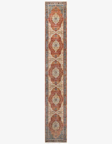 Rust Red Santiago Runner Rug