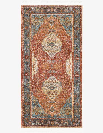 Rust Red Santiago Runner Rug