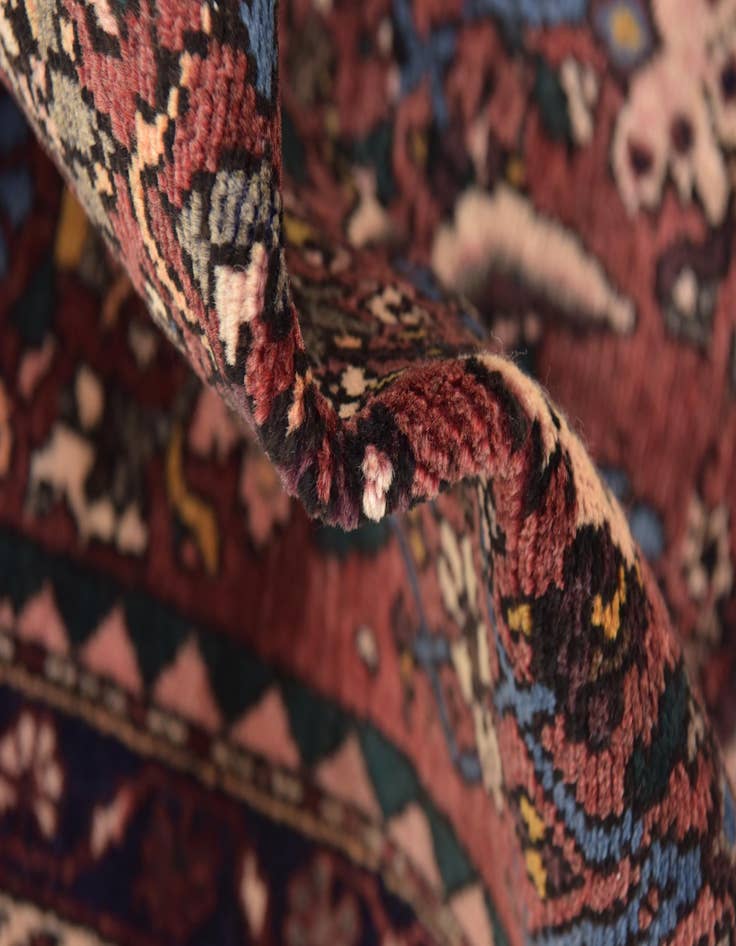 Detail image of 3' 5 x 9' 5  Hand Knotted Shahsavand Persian Wool Runner Rug