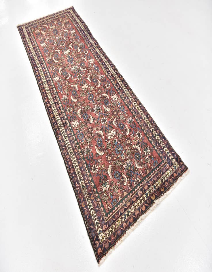 Detail image of 3' 5 x 9' 5  Hand Knotted Shahsavand Persian Wool Runner Rug